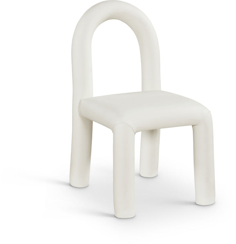 Amari Vegan Leather Upholstered Dining Chair in Cream, Set of 2 - 11063Cream-C