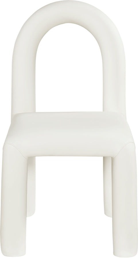 Amari Vegan Leather Upholstered Dining Chair in Cream, Set of 2 - 11063Cream-C