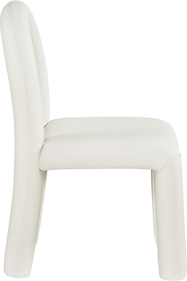 Amari Vegan Leather Upholstered Dining Chair in Cream, Set of 2 - 11063Cream-C