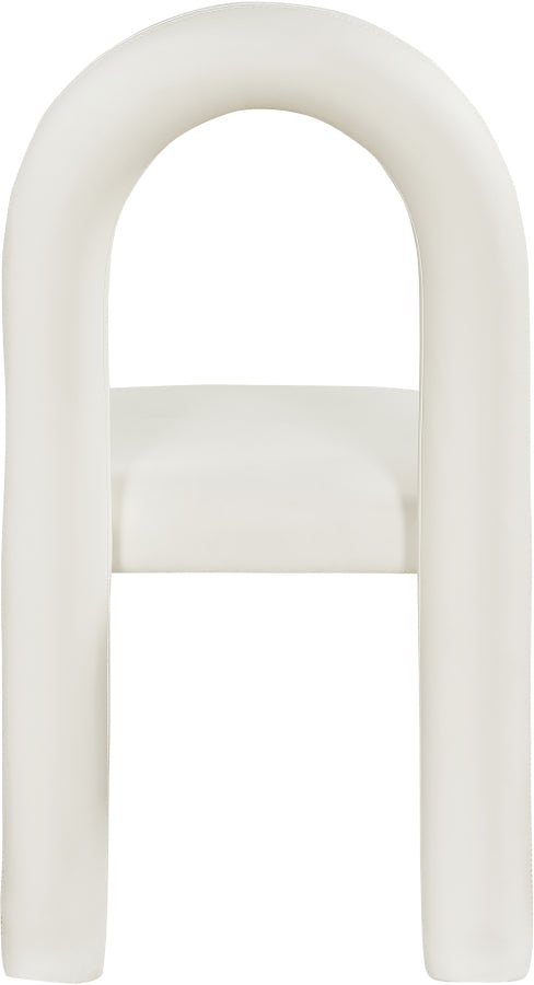 Amari Vegan Leather Upholstered Dining Chair in Cream, Set of 2 - 11063Cream-C