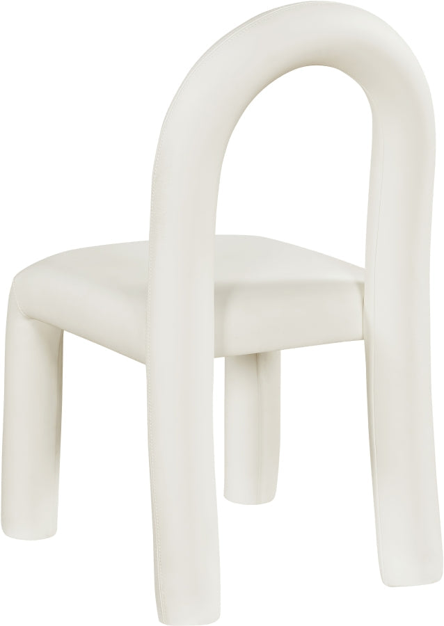 Amari Vegan Leather Upholstered Dining Chair in Cream, Set of 2 - 11063Cream-C