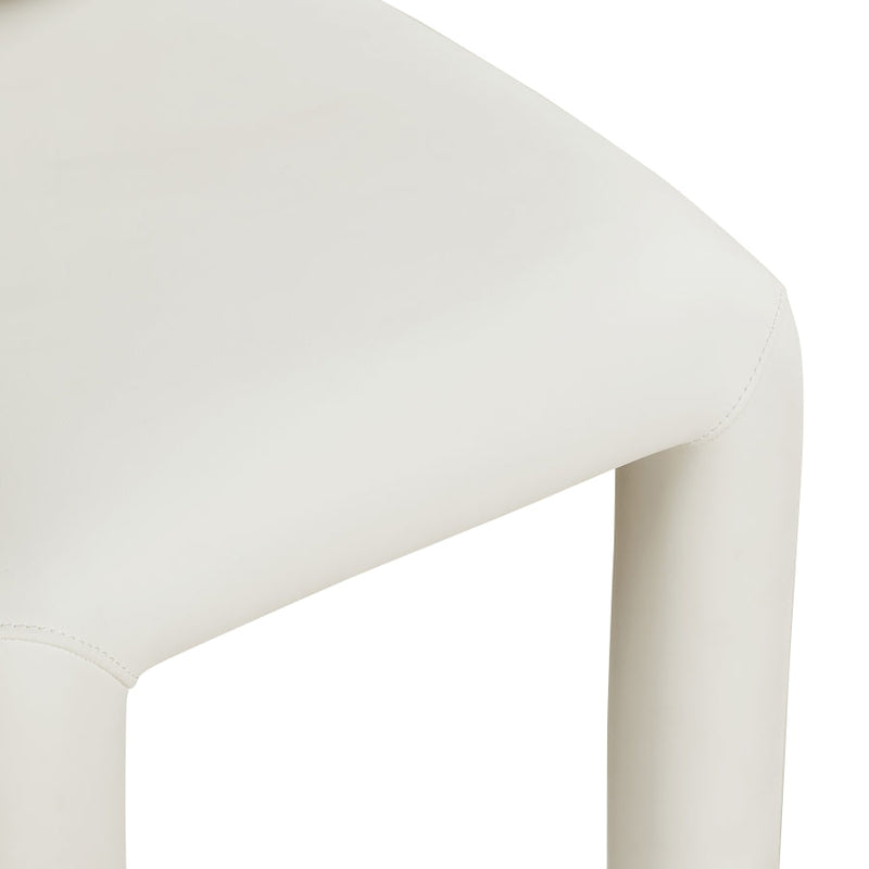 Amari Vegan Leather Upholstered Dining Chair in Cream, Set of 2 - 11063Cream-C