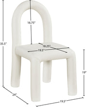 Amari Vegan Leather Upholstered Dining Chair in Cream, Set of 2 - 11063Cream-C