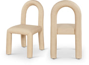 Amari Vegan Leather Upholstered Dining Chair in Natural, Set of 2 - 11063Tan-C