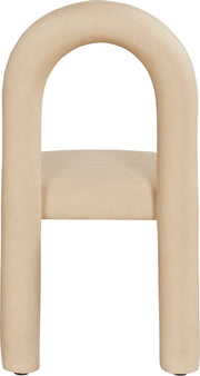 Amari Vegan Leather Upholstered Dining Chair in Natural, Set of 2 - 11063Tan-C