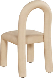 Amari Vegan Leather Upholstered Dining Chair in Natural, Set of 2 - 11063Tan-C