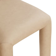 Amari Vegan Leather Upholstered Dining Chair in Natural, Set of 2 - 11063Tan-C