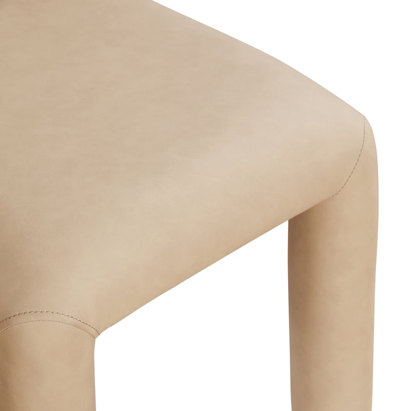 Amari Vegan Leather Upholstered Dining Chair in Natural, Set of 2 - 11063Tan-C