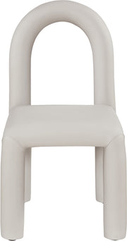 Amari Vegan Leather Upholstered Dining Chair in Taupe, Set of 2 - 11063Taupe-C