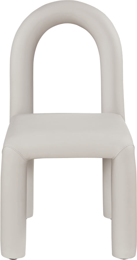 Amari Vegan Leather Upholstered Dining Chair in Taupe, Set of 2 - 11063Taupe-C