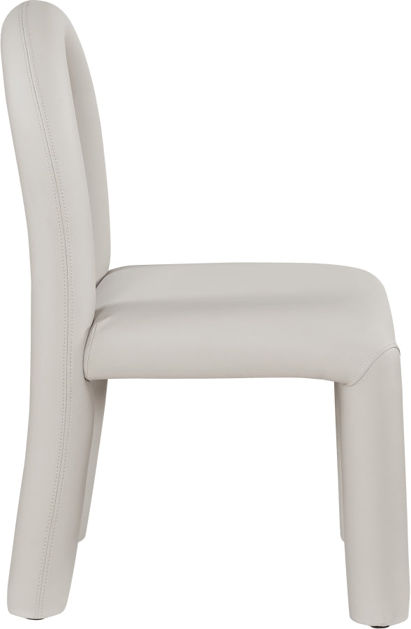 Amari Vegan Leather Upholstered Dining Chair in Taupe, Set of 2 - 11063Taupe-C