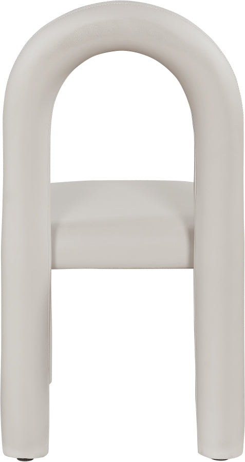Amari Vegan Leather Upholstered Dining Chair in Taupe, Set of 2 - 11063Taupe-C