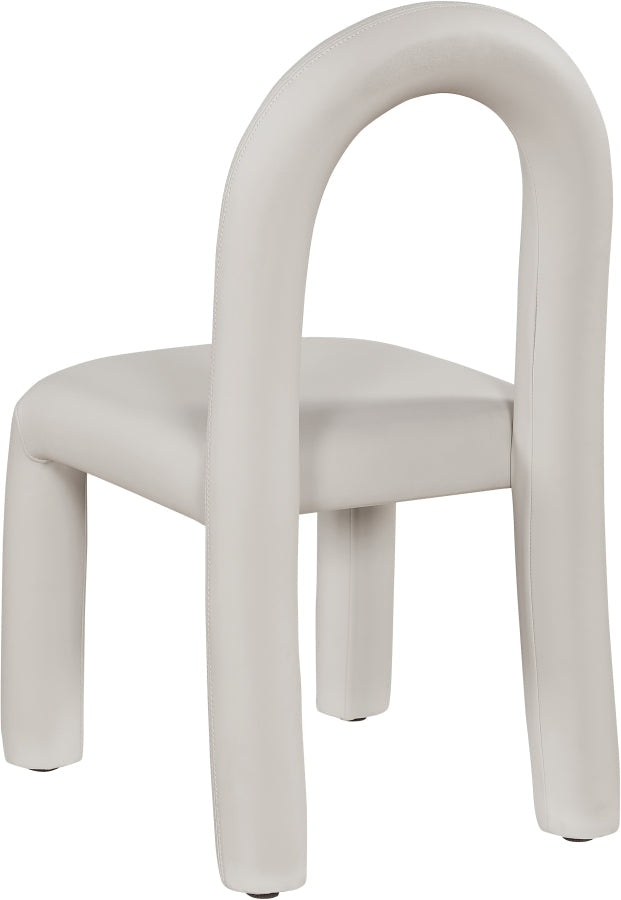 Amari Vegan Leather Upholstered Dining Chair in Taupe, Set of 2 - 11063Taupe-C