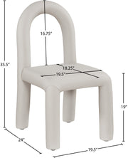 Amari Vegan Leather Upholstered Dining Chair in Taupe, Set of 2 - 11063Taupe-C
