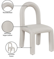 Amari Vegan Leather Upholstered Dining Chair in Taupe, Set of 2 - 11063Taupe-C