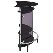 Amarillo Freestanding Glass Top Home Bar Wine Cabinet Black - 101065