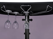 Amarillo Freestanding Glass Top Home Bar Wine Cabinet Black - 101065