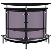 Amarillo Freestanding Glass Top Home Bar Wine Cabinet Black - 101065