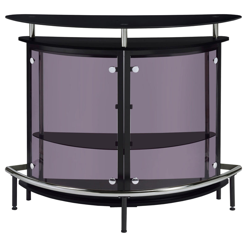 Amarillo Freestanding Glass Top Home Bar Wine Cabinet Black - 101065