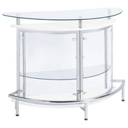 Amarillo Freestanding Glass Top Home Bar Wine Cabinet White - 101066