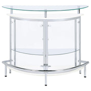 Amarillo Freestanding Glass Top Home Bar Wine Cabinet White - 101066