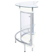 Amarillo Freestanding Glass Top Home Bar Wine Cabinet White - 101066