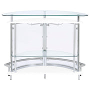 Amarillo Freestanding Glass Top Home Bar Wine Cabinet White - 101066