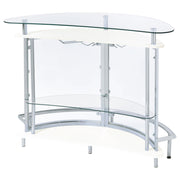 Amarillo Freestanding Glass Top Home Bar Wine Cabinet White - 101066