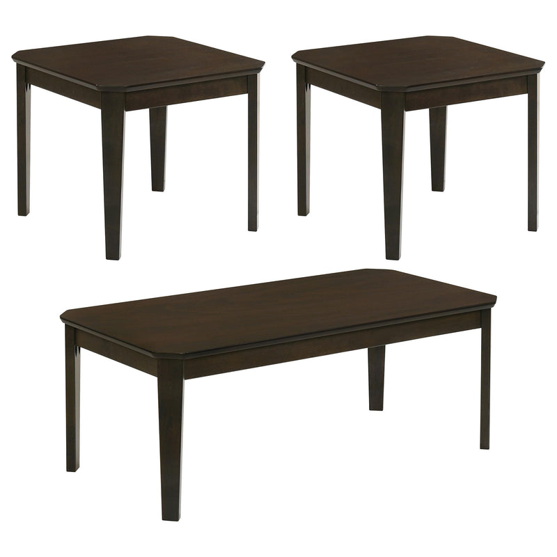 Amaro 3-piece Coffee and End Table Set Dark Brown - 736184