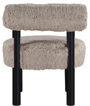Ambre Vegan Shearling Fabric Upholstered Accent Chair in Beige - 33065Beige