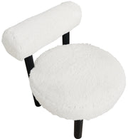 Ambre Vegan Shearling Fabric Upholstered Accent Chair in Cream - 33065Cream