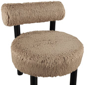 Ambre Vegan Shearling Fabric Upholstered Accent Chair in Natural - 33065Tan