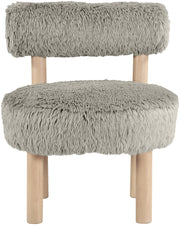 Ambre Vegan Shearling Fabric Upholstered Accent Chair in Taupe - 33064Taupe