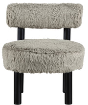 Ambre Vegan Shearling Fabric Upholstered Accent Chair in Taupe - 33065Taupe