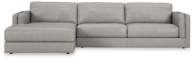 Amiata 2-Piece Sectional with Ottoman in Glacier - PKG015523