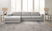 Amiata 2-Piece Sectional with Ottoman in Glacier - PKG015523