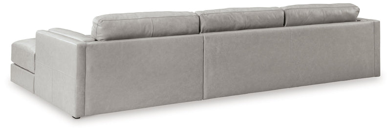 Amiata 2-Piece Sectional with Ottoman in Glacier - PKG015524