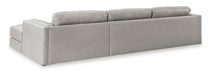 Amiata Glacier Leather 2 - Piece RAF Sectional - Gate FurnitureSectional