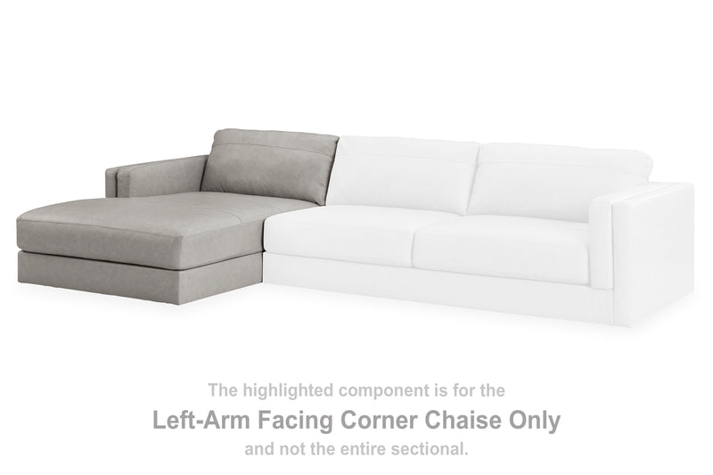 Amiata Glacier Left-Arm Facing Corner Chaise - 5740416