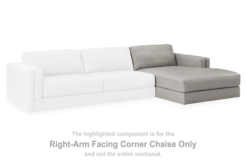 Amiata Glacier Right-Arm Facing Corner Chaise - 5740417