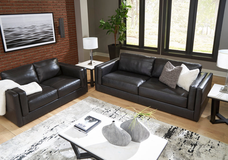 Amiata Onyx Leather Living Room Set - Gate FurnitureLiving Room Set