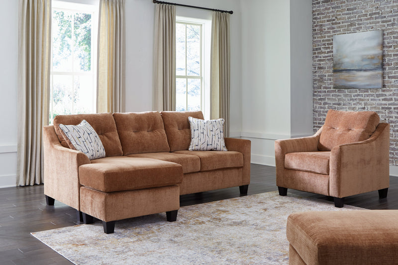 Amity Bay Sofa Chaise, Chair, and Ottoman in Clay - Gate FurnitureSectional