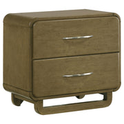 Amsbury 2-drawer Nightstand Bedside Table Nutmeg - 224272