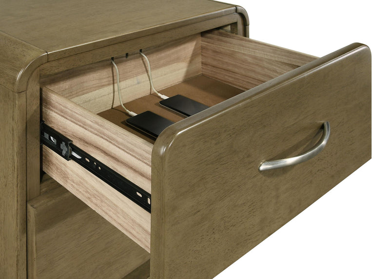 Amsbury 2-drawer Nightstand Bedside Table Nutmeg - 224272