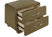 Amsbury 2-drawer Nightstand Bedside Table Nutmeg - 224272