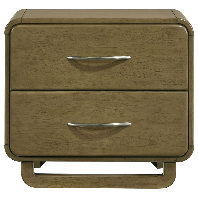 Amsbury 2-drawer Nightstand Bedside Table Nutmeg - 224272