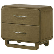 Amsbury 2-drawer Nightstand Bedside Table Nutmeg - 224272