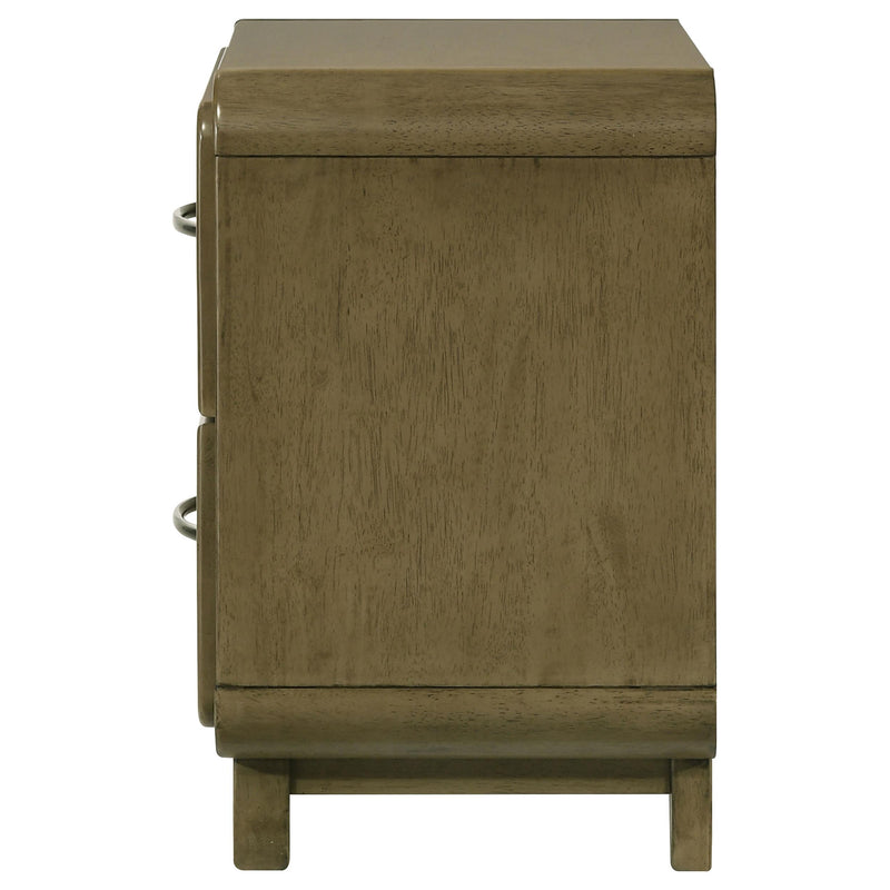 Amsbury 2-drawer Nightstand Bedside Table Nutmeg - 224272