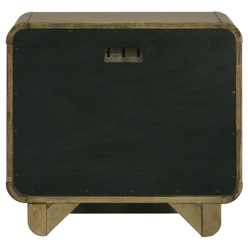Amsbury 2-drawer Nightstand Bedside Table Nutmeg - 224272