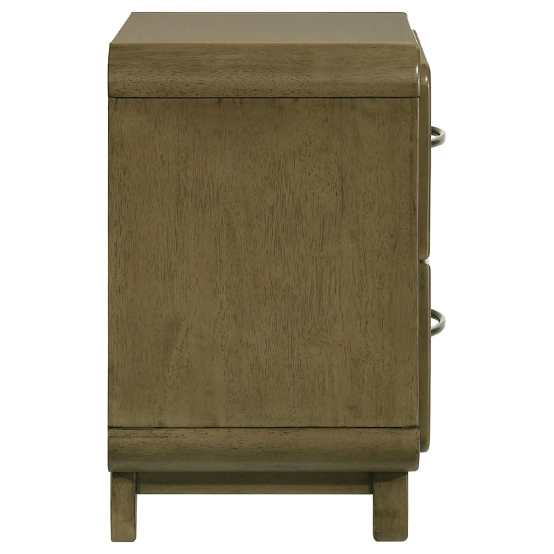 Amsbury 2-drawer Nightstand Bedside Table Nutmeg - 224272